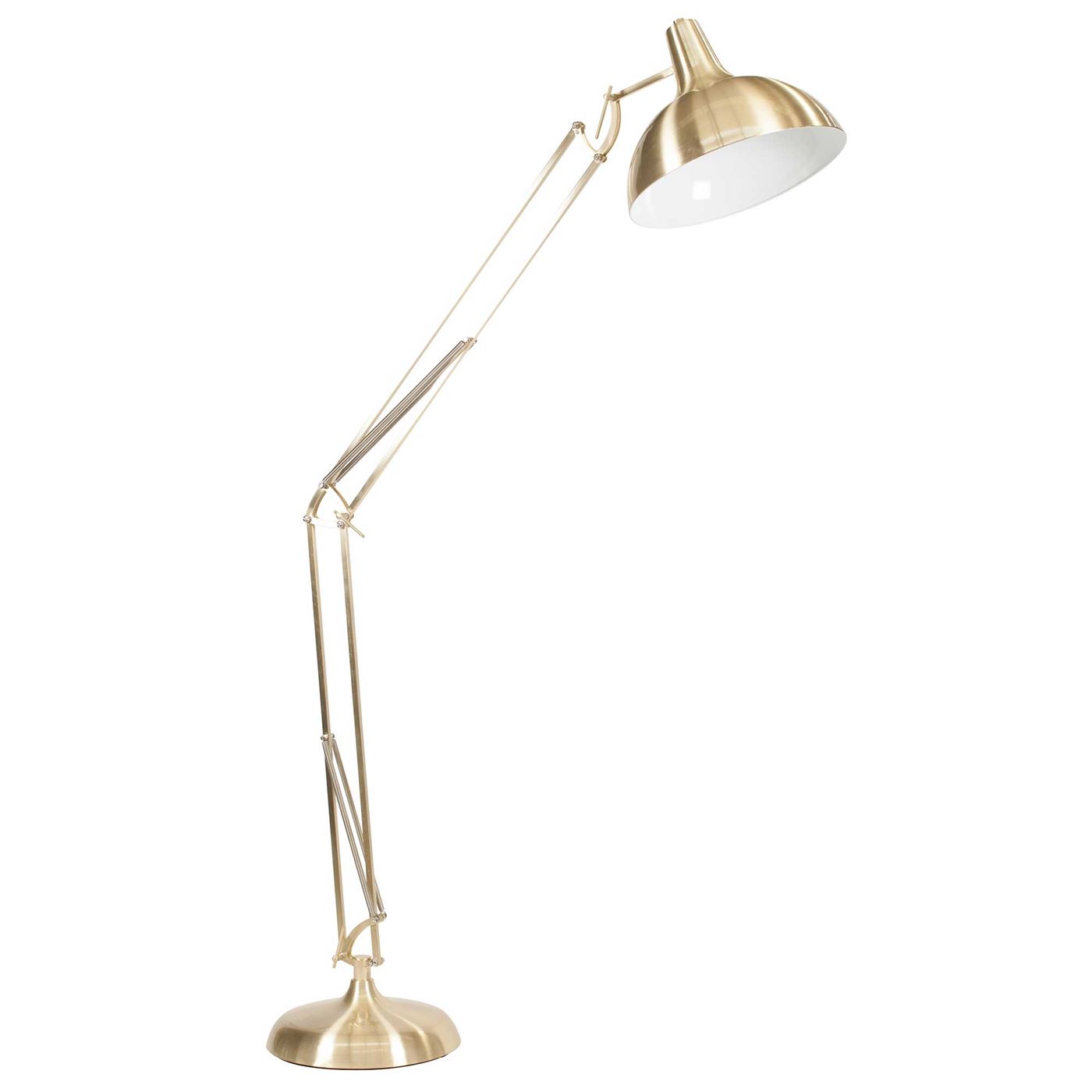 Oversized Task Floor Lamp, Brass