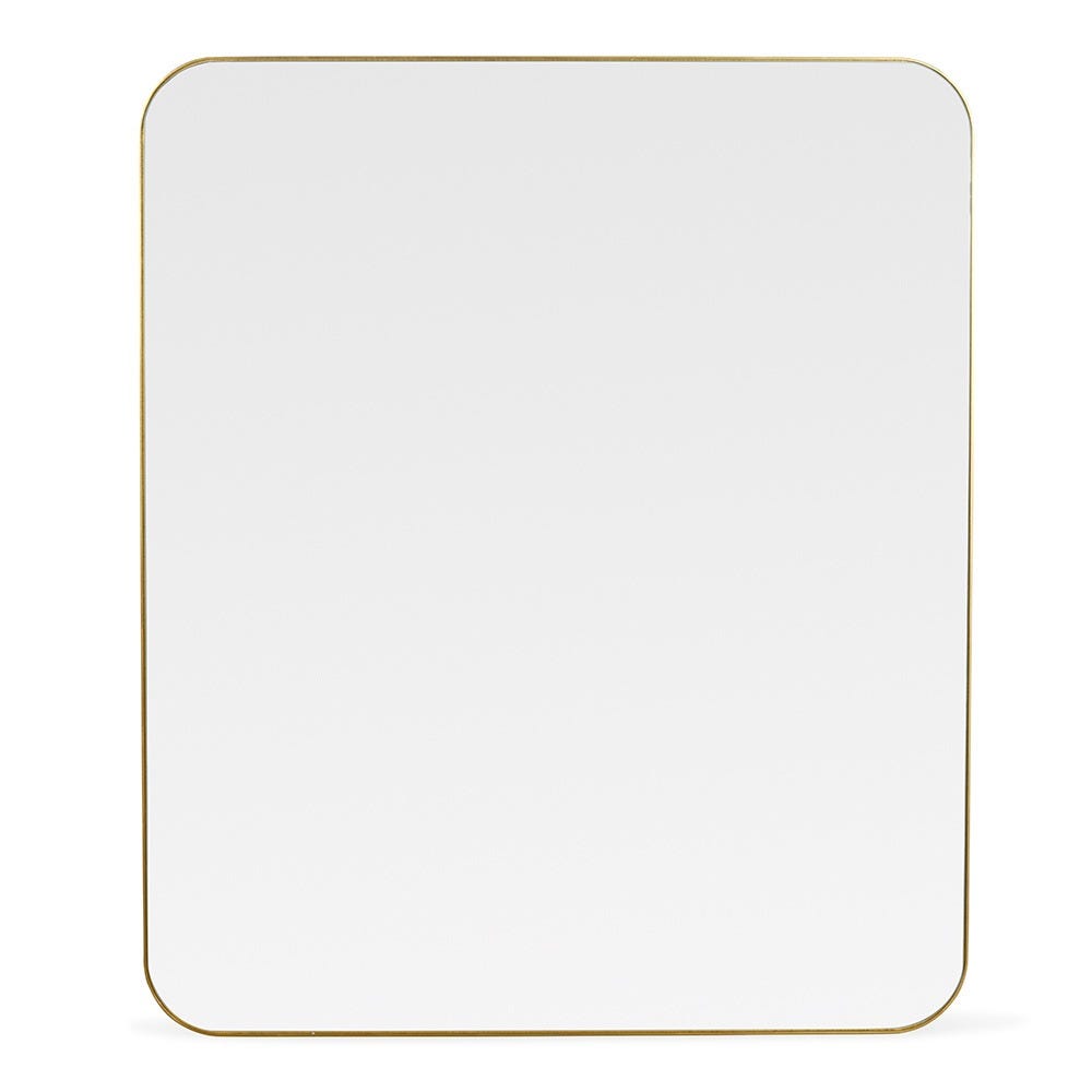 Heal's Fine Edge Mirror Rectangle Curved Gold 130x110cm 3