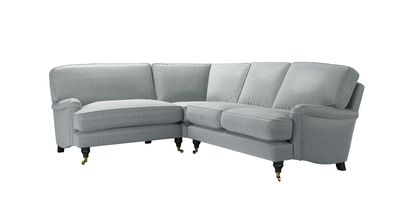 Bluebell Asym. Crn: LHF Loveseat w RHF 2 Seat in Cirrus Smart Slubby Cotton - sofa.com