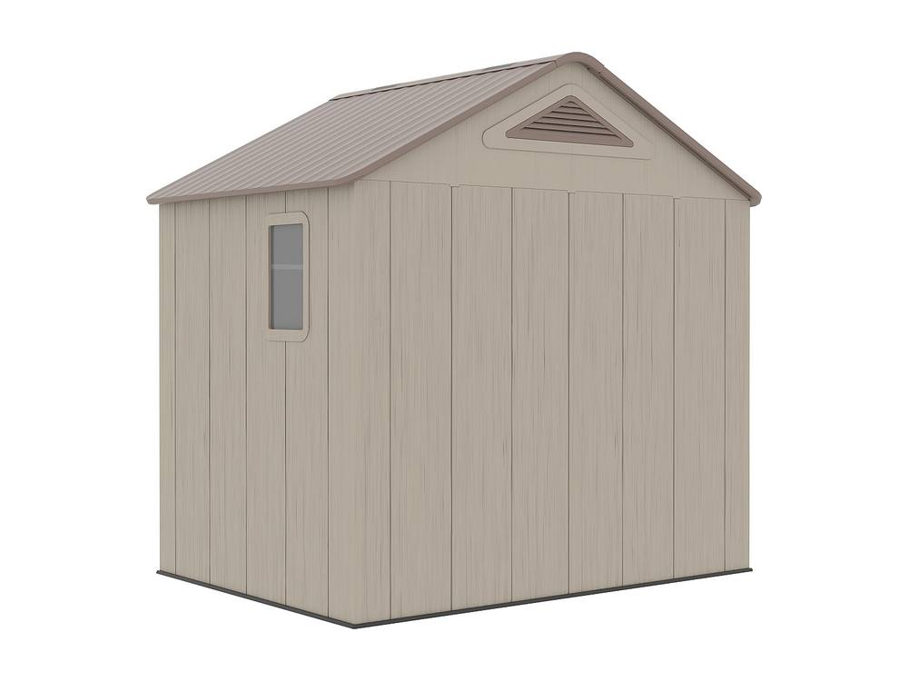 Vente-unique Beige & Brown Resin Garden Shed 4.5 M² With Floor - 22 Mm Thickness 6