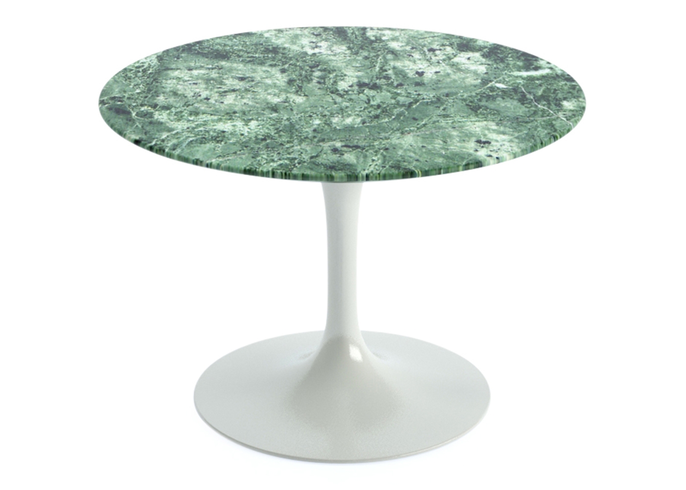 Knoll Saarinen Round Coffee Table Verdi Alpi Coated Marble