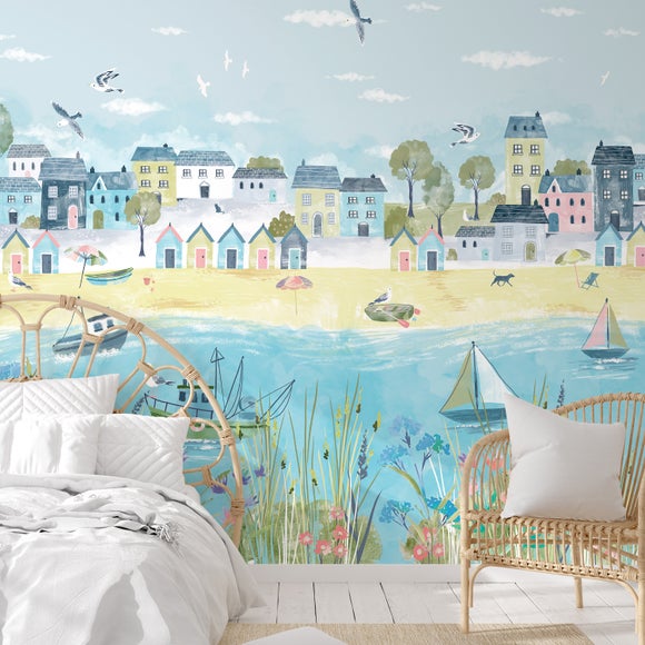 Coastal Town Wall Mural