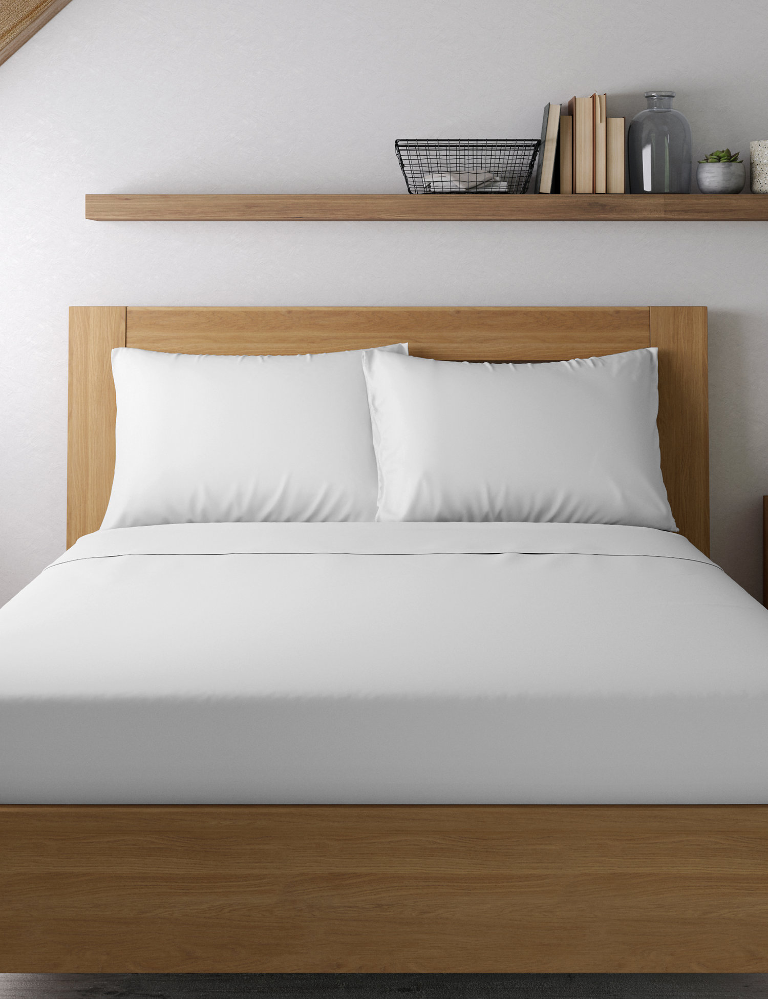 M&S Egyptian Cotton 400 Thread Count Sateen Standard Pillowcase