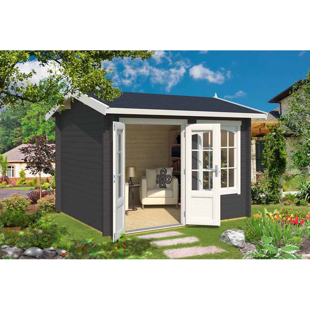 Lasita Maja Ltd Alex-Log Cabin, Garden Room, Home Office - L340xW308.3xH245.1 cm in Beige 3