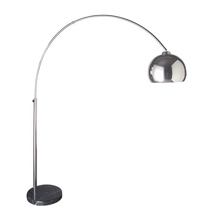 Large Extending Chrome Arc Floor Lamp Metal | Barker & Stonehouse