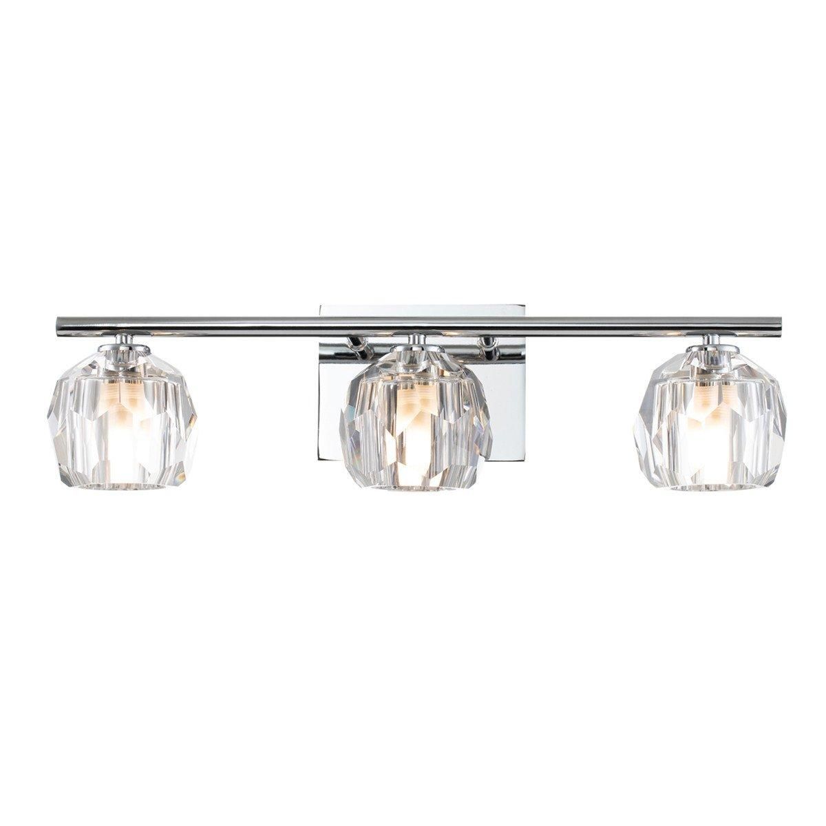 Netlighting Quoizel Regalia Wall Lamp Polished Chrome 3000K IP44 in Grey
