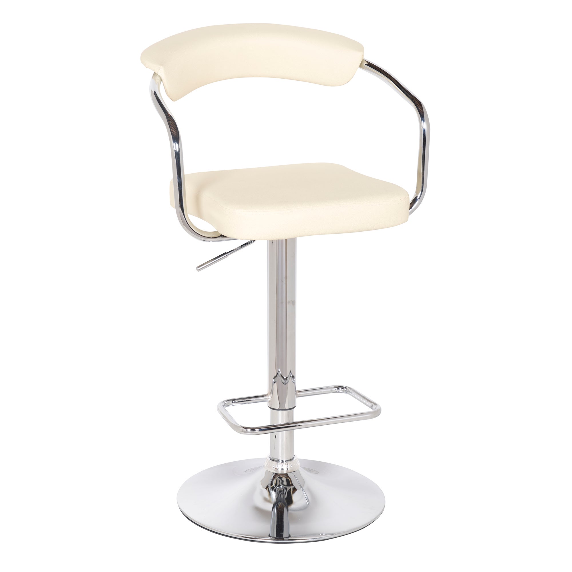 Houston PU Leather Bar Stool Cream (Natural)