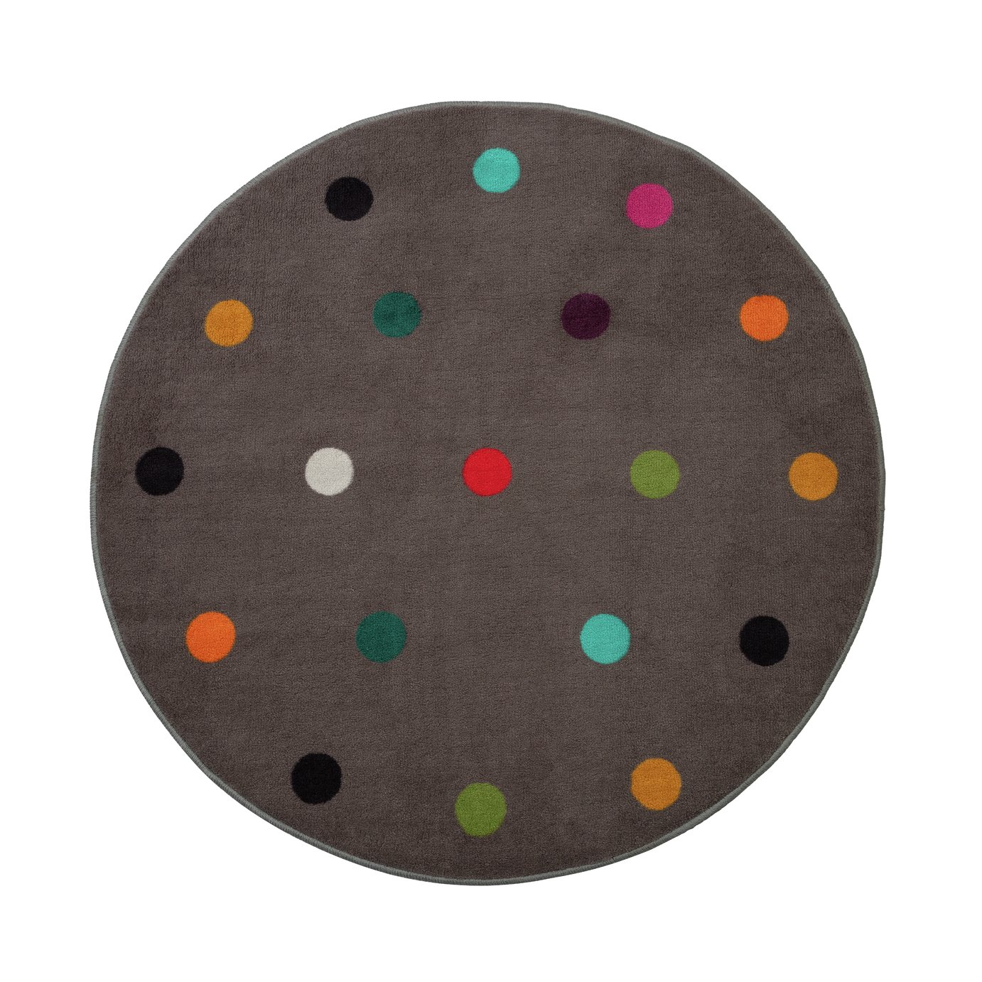 Habitat Spot Circle Cut Pile Rug - 100x100cm - Multicoloured