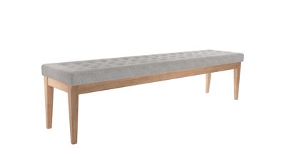 Buttons Bench in Rye Baylee Viscose Linen - sofa.com