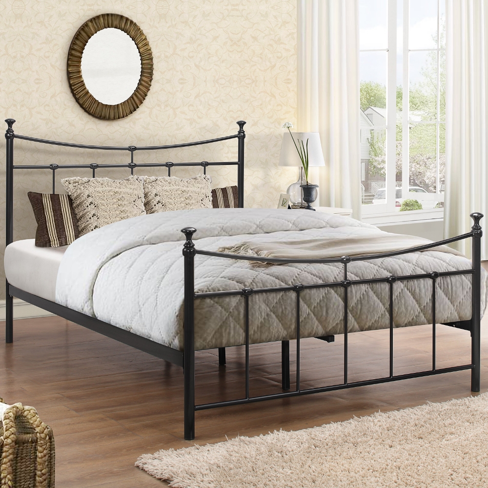 Emily Black Metal Bed Frame - 4ft6 Double