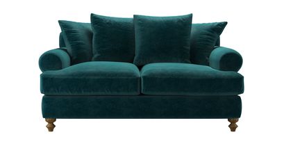 Teddy 2 Seat Sofa Bed in Jade Smart Velvet - sofa.com