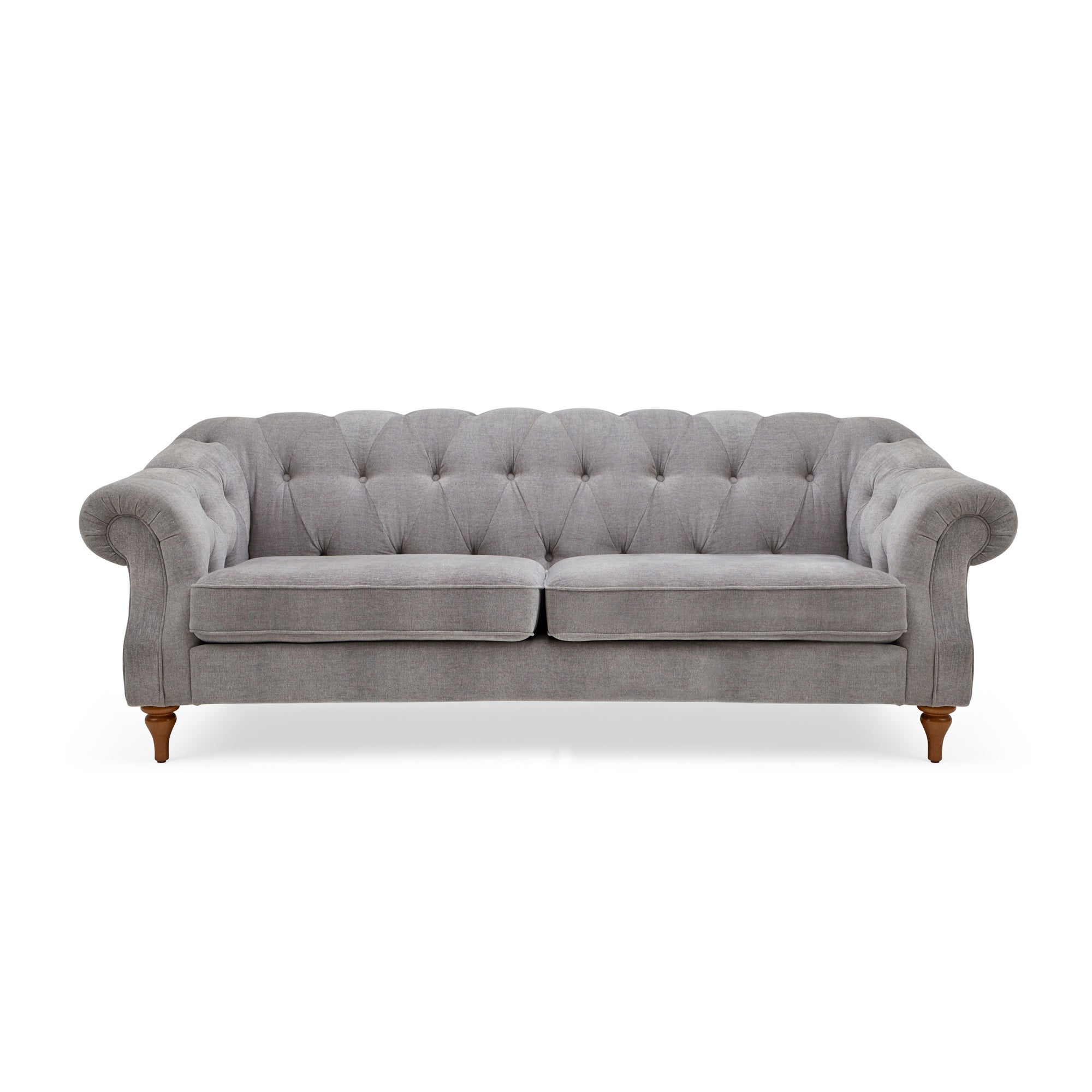 Aubrey Chesterfield 3 Seater Sofa Grey