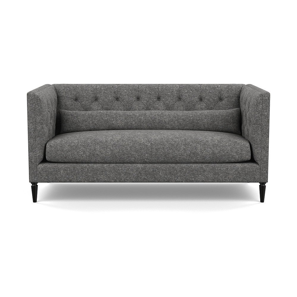 Heal's Balmoral 3 Seater Sofa Smart Velvet Sea foam Black