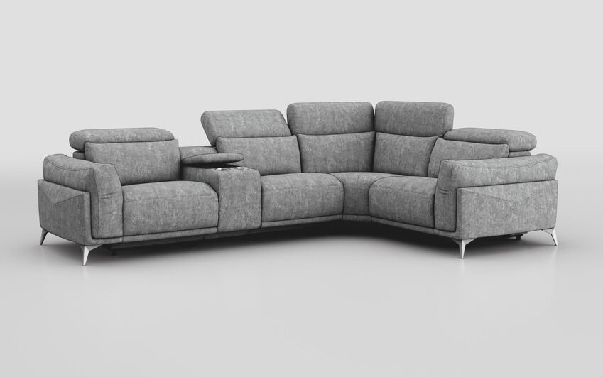 Gattolino 2 Corner 1 Static Sofa with Manual Head Tilt & Console