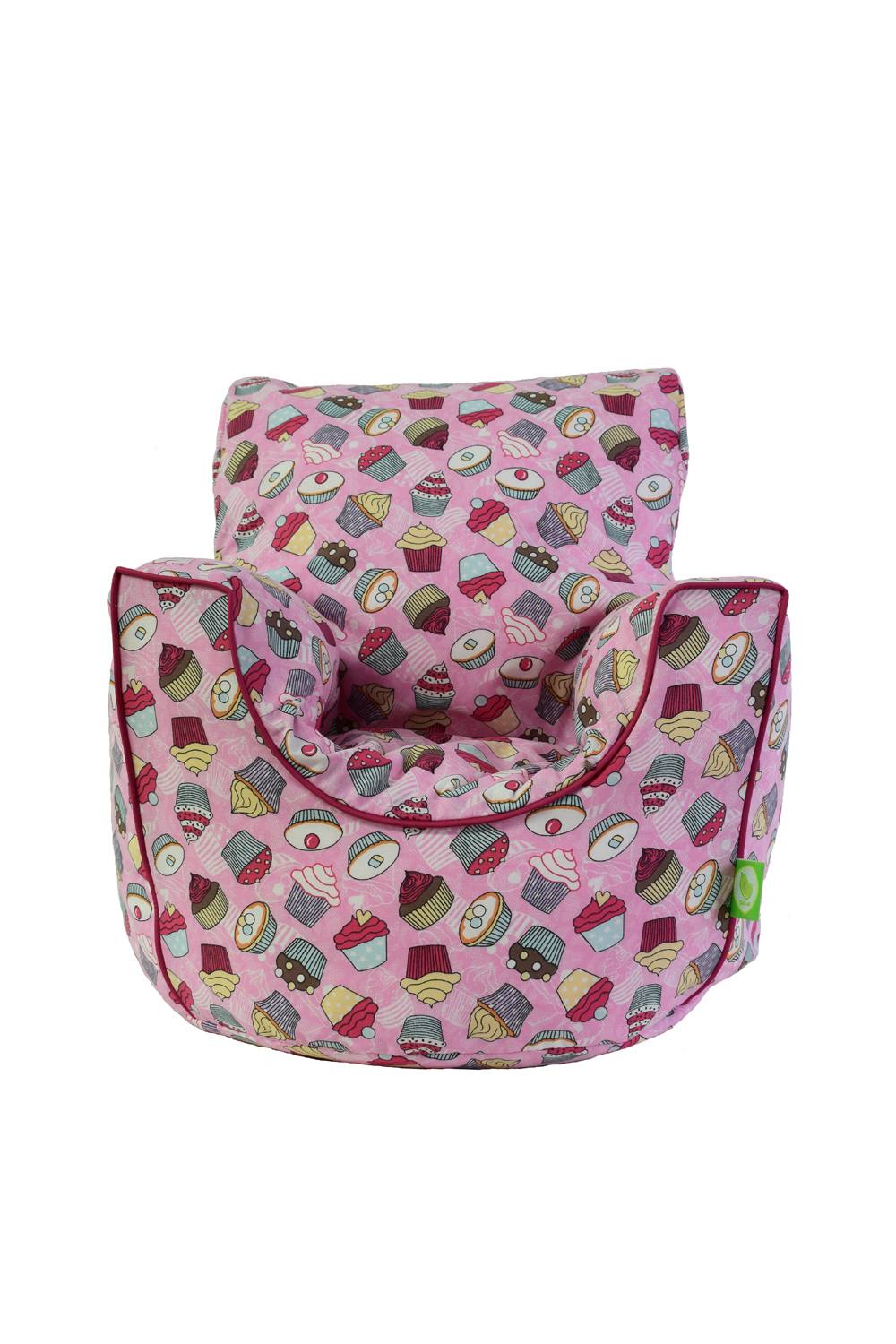 Bean Lazy Cotton Pink Cupcake Bean Bag Arm Chair with Beans Child / Teen size