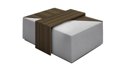 Astaire Modular Coffee Table Set Footstool in Cobble Brushed Linen Cotton - sofa.com