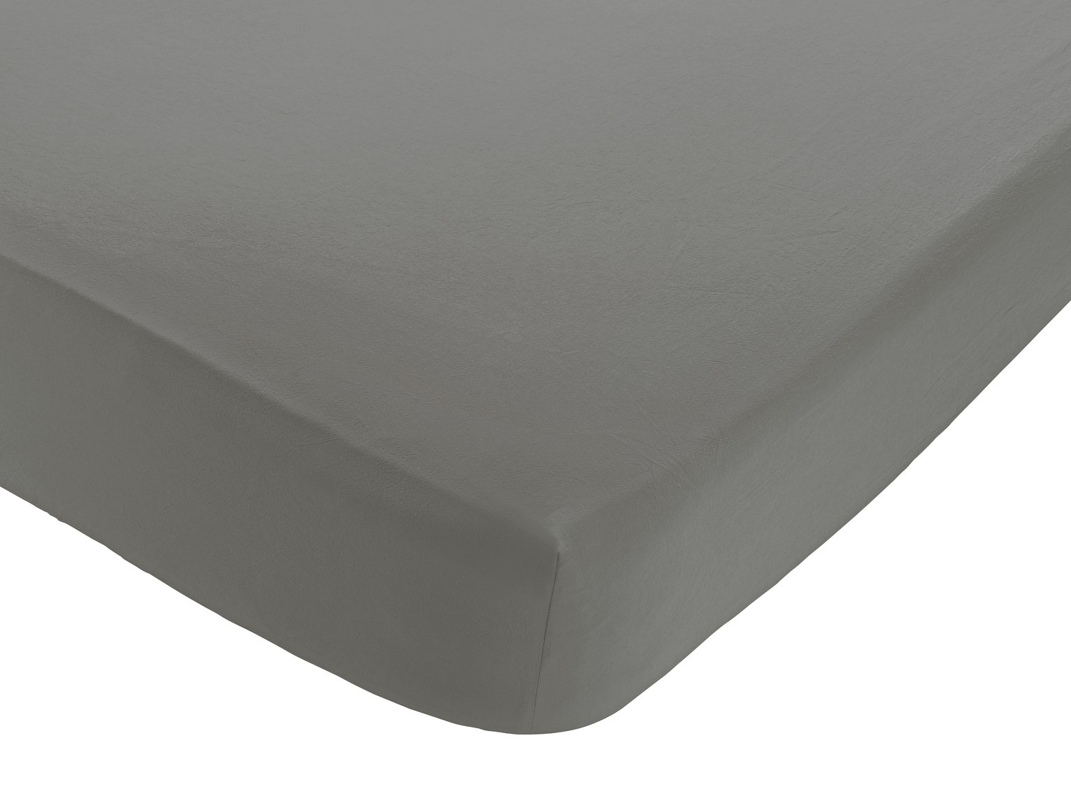 Habitat Washed Grey 30cm Fitted Sheet - King Size