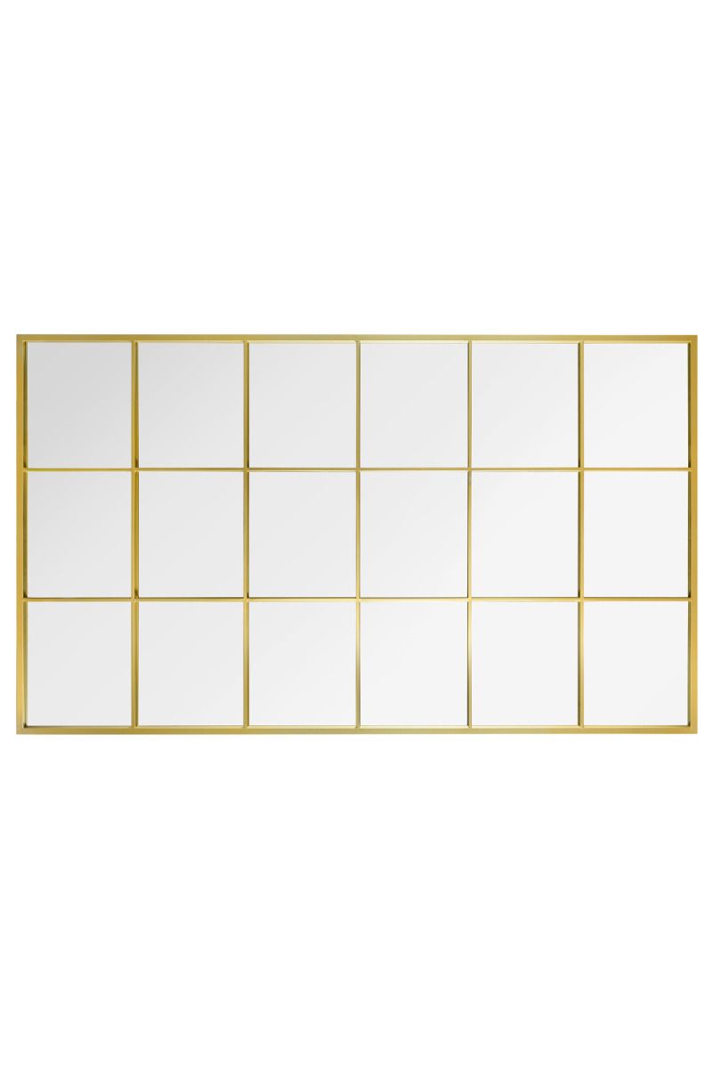 MirrorOutlet Gold Modern Window Garden Wall Mirror 79" X 47" (200CM X 120CM) 4
