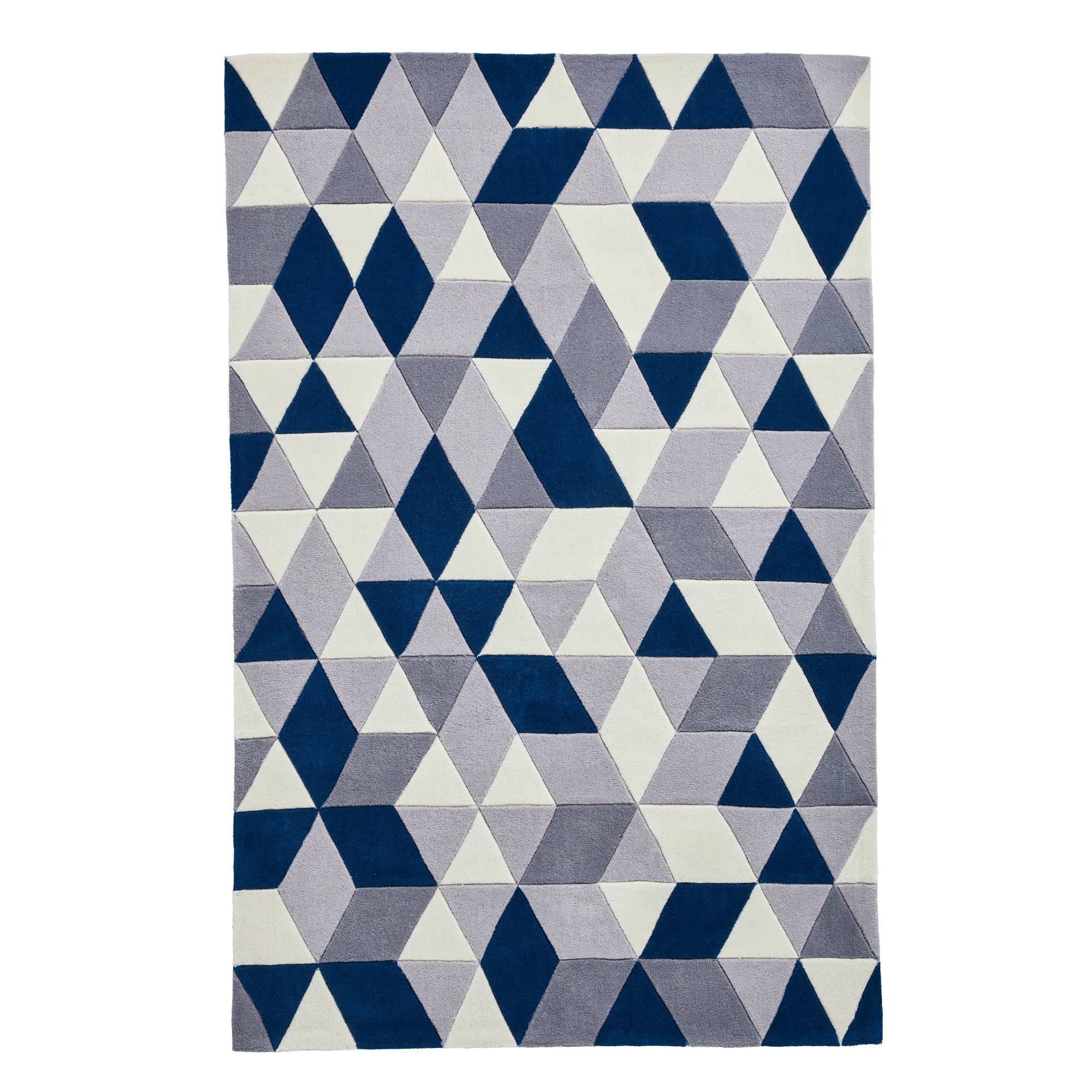 Hong Kong 3653 Rug Navy and White