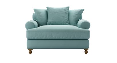 Teddy Loveseat Sofabed in Eucalyptus Smart Cotton - sofa.com