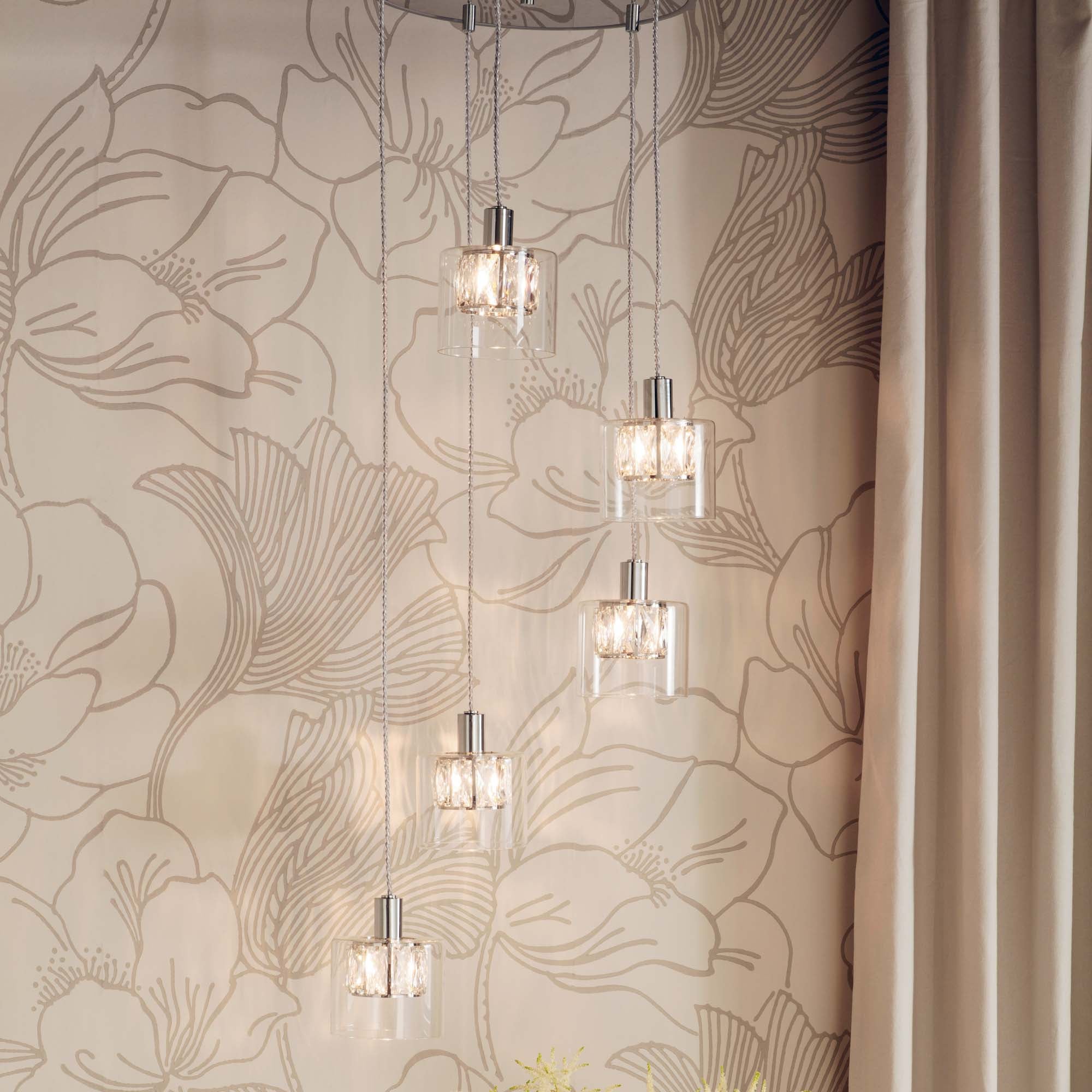 Vogue Armoury 5 Light Ceiling Fitting Chrome