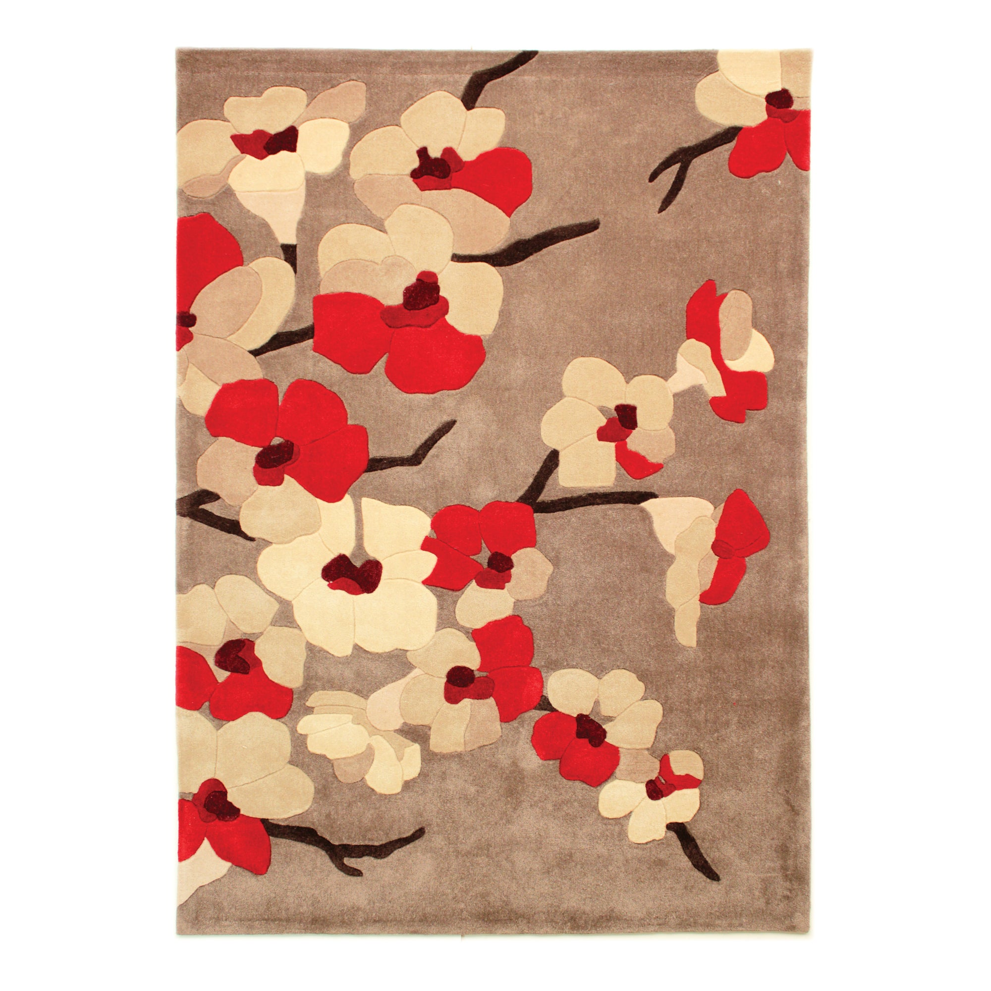 Infinite Blossom Rug Red