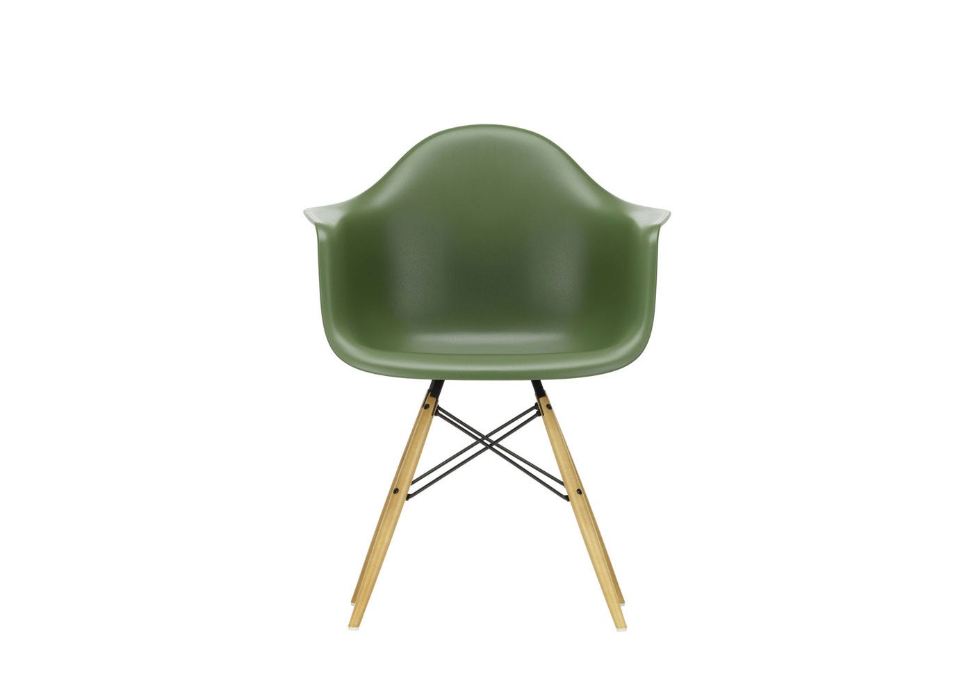 Vitra Eames DAW Armchair New Height Forest Golden Maple Base