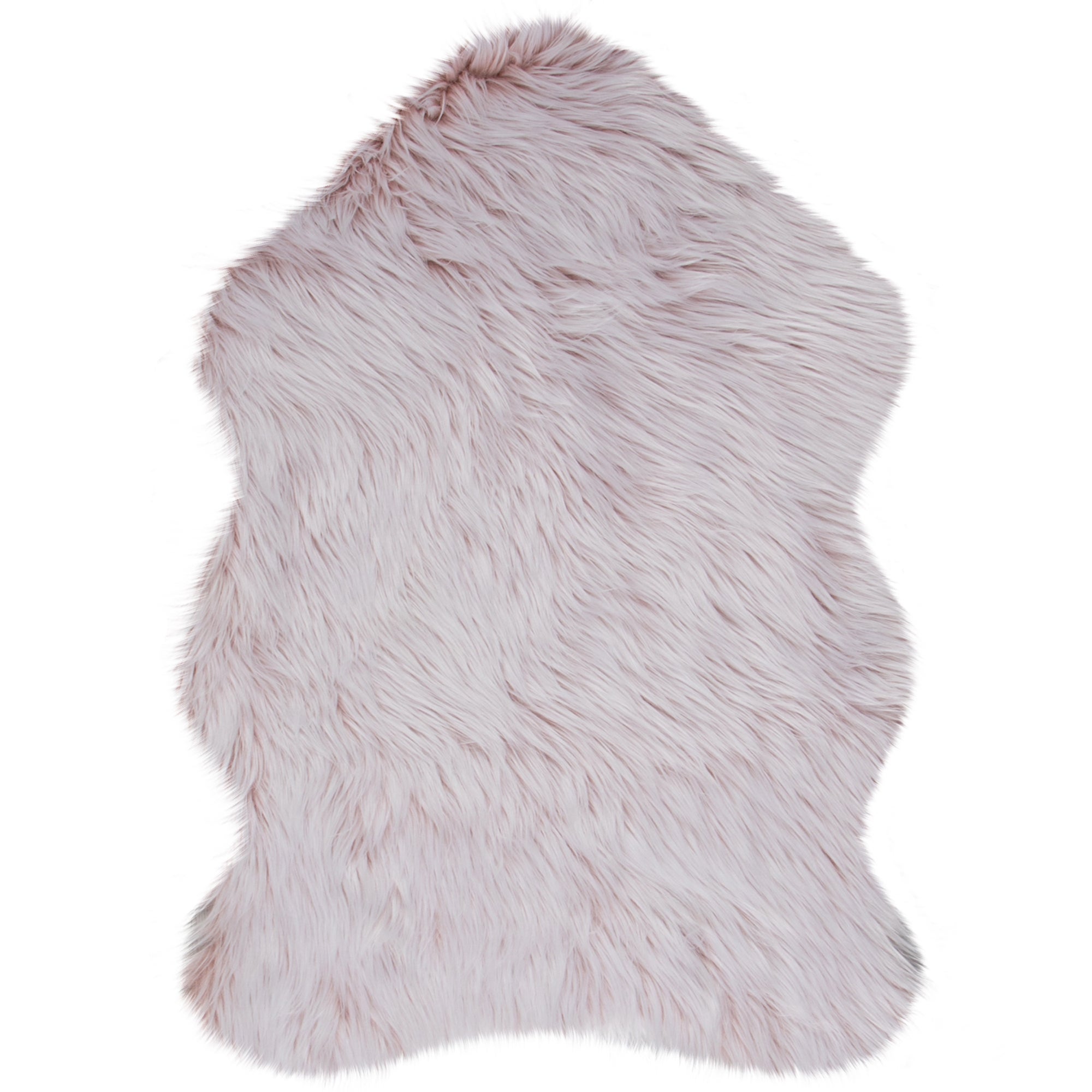 Helsinki Single Pelt Faux Fur Rug Pink