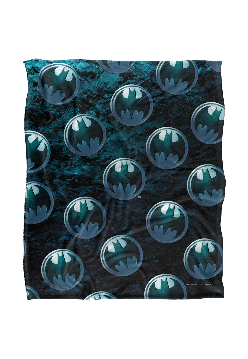 Batman Blanket, 152x127 cm, Bat Logo Pattern Silky Touch Super Soft Throw Blanket in White