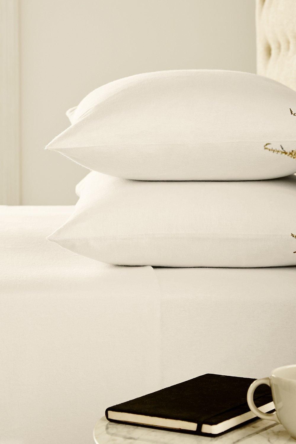 Helena Springfield 'Hs Brushed Cotton' Standard Pillowcase Pair in Off-White 2