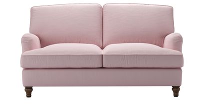 Bluebell 2 Seat Sofa Bed in Powder Pink Brushed Linen Cotton - sofa.com