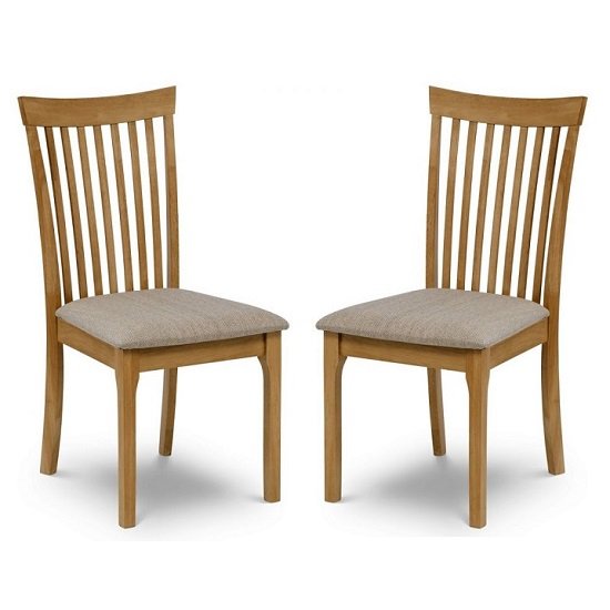 Lino Wooden Dining Chair With In Oak Sheen Lacquer In A Pair