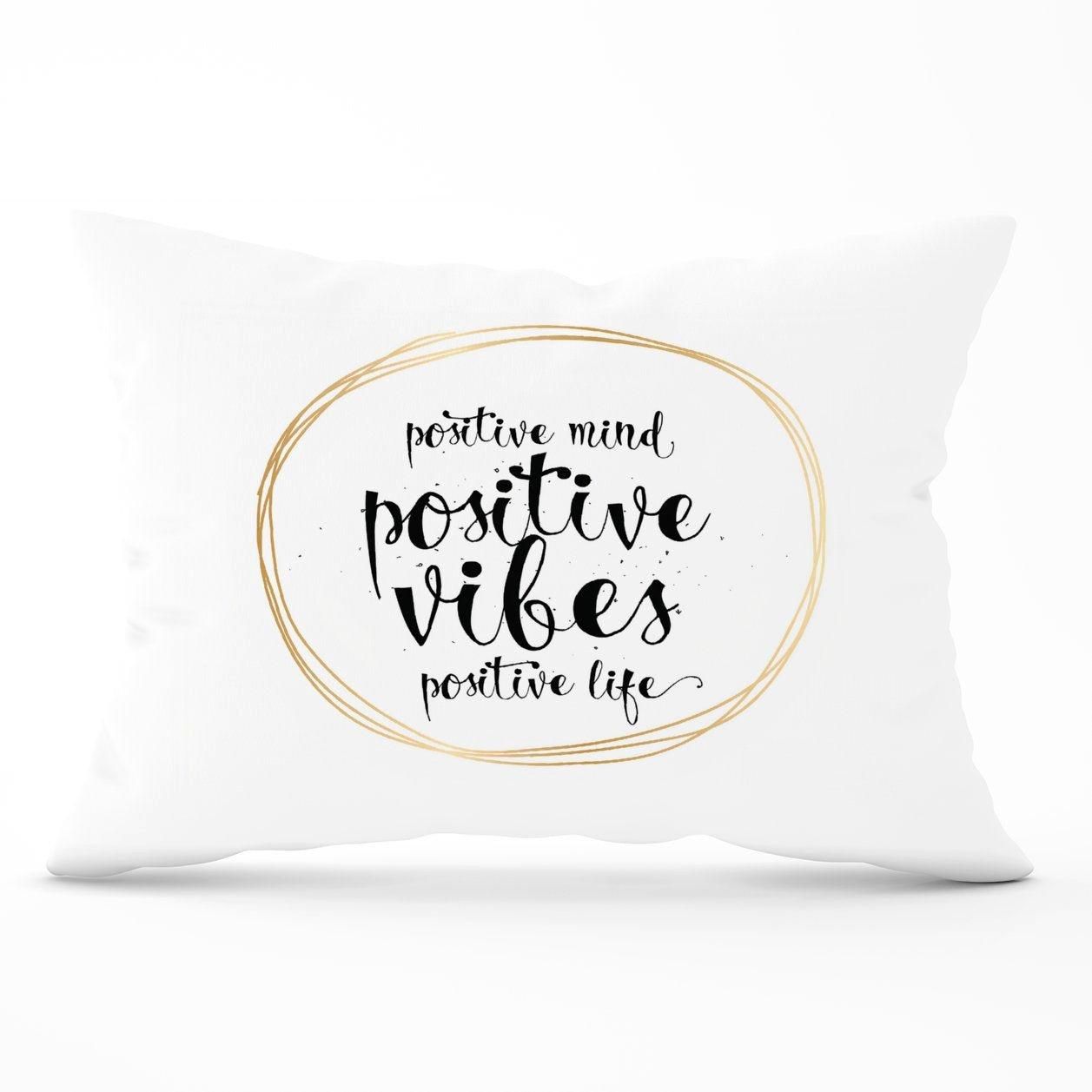 Warren Reed - Designer Positive Mind, Vibes, Life Cushions in Black