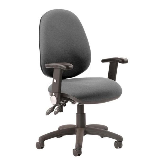 Luna II Office Chair In Charcoal With Folding Arms