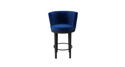Margaux Bar Stool in Cobalt Smart Velvet - sofa.com