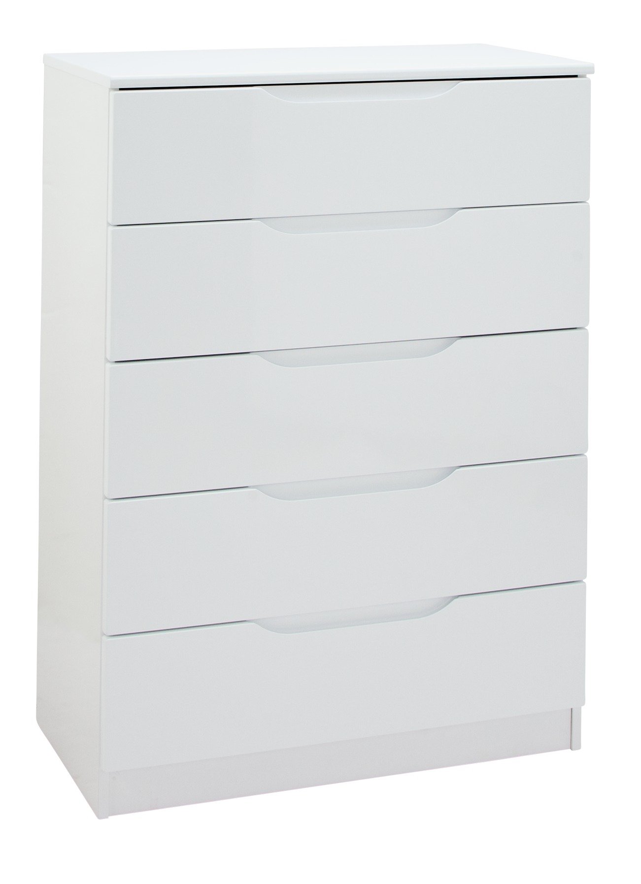 Legato 5 Drawer Chest - White Gloss