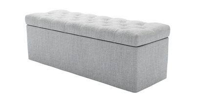 Valentin Storage Bench in Koala Chelsea Linen - sofa.com