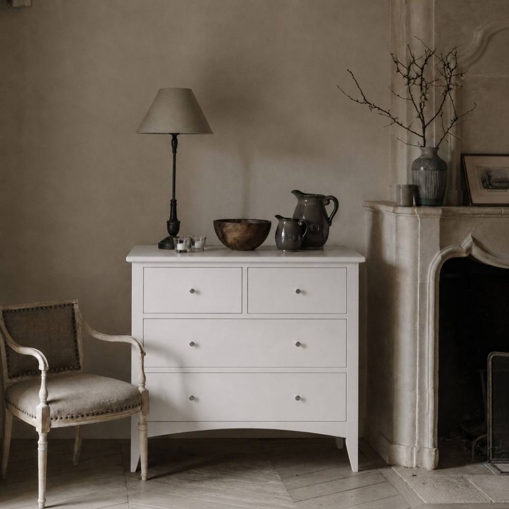 Statement Furniture Edward Hopper 2 Over 2 Chest of Drawers in White