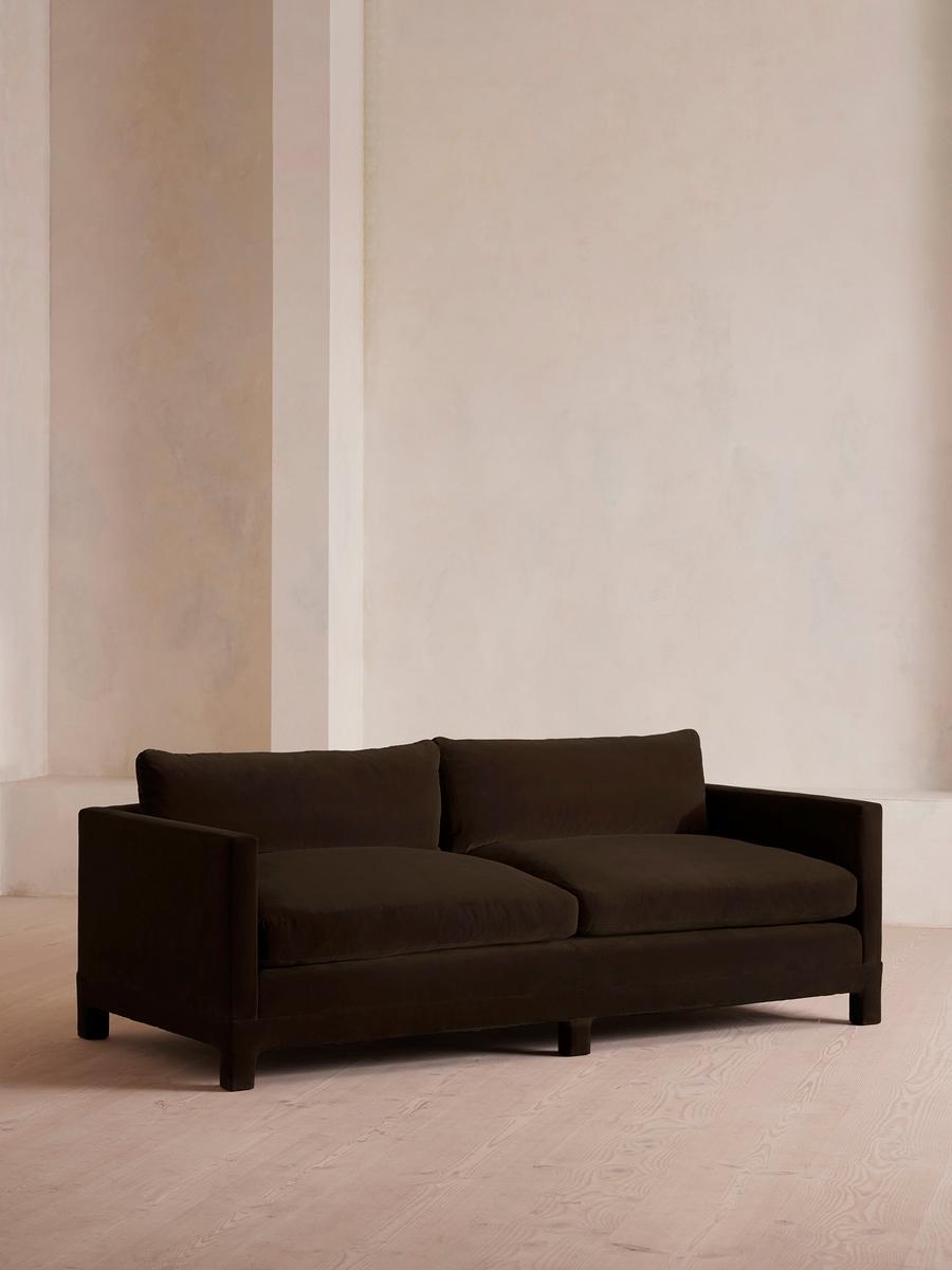 Ashford Four Seater, Sofa, Velvet, Chocolate
