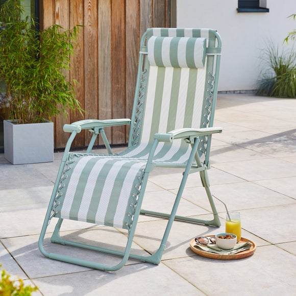 Helsinki Beatrice Striped Reclining Sun Lounger Chair