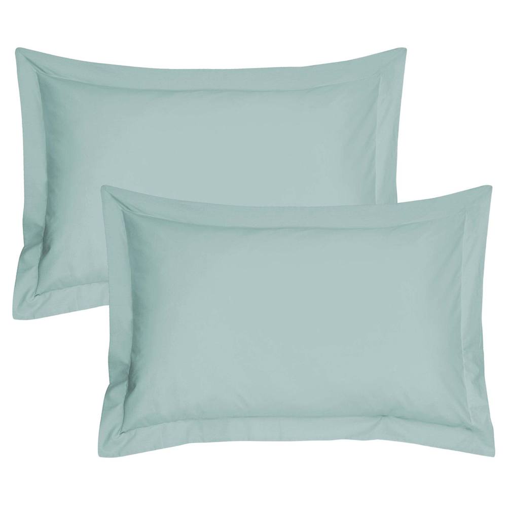 Smart Living Luxury 100% Egyptian Cotton Oxford Pillowcase Pair in Duck Egg Blue