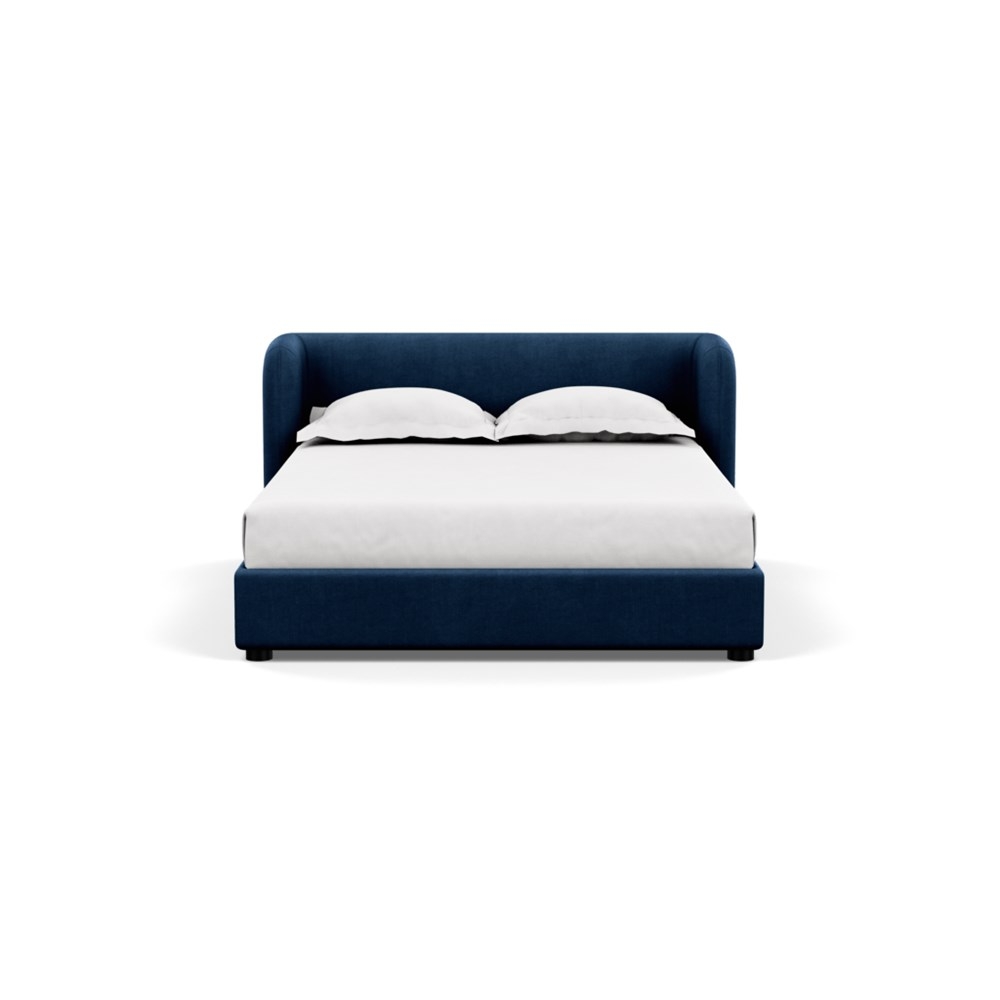 Heal's Group Bed Double Capelo Linen-Cotton Ink Spot