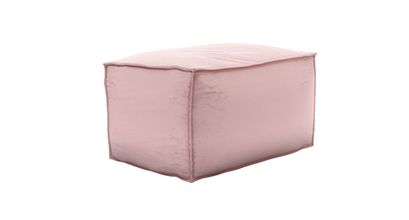 Isaac Small Rectangular Footstool in Rhubarb Smart Cotton - sofa.com