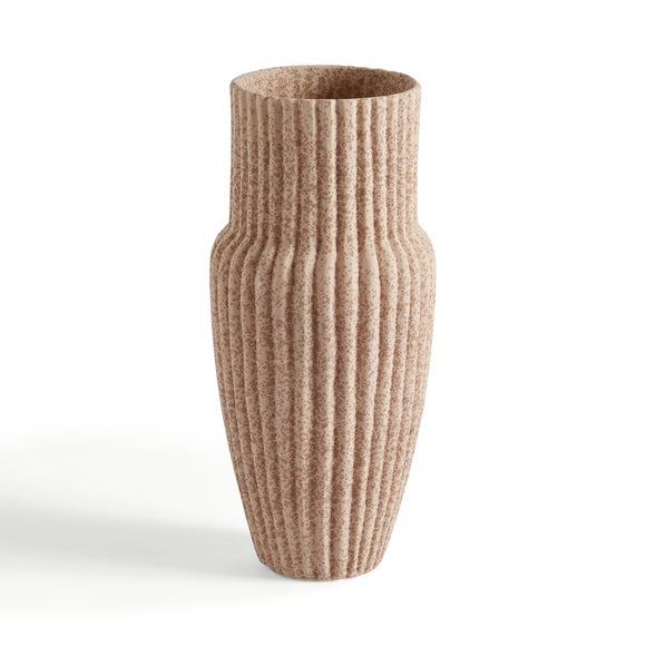 Ribbed Stone Vase 3