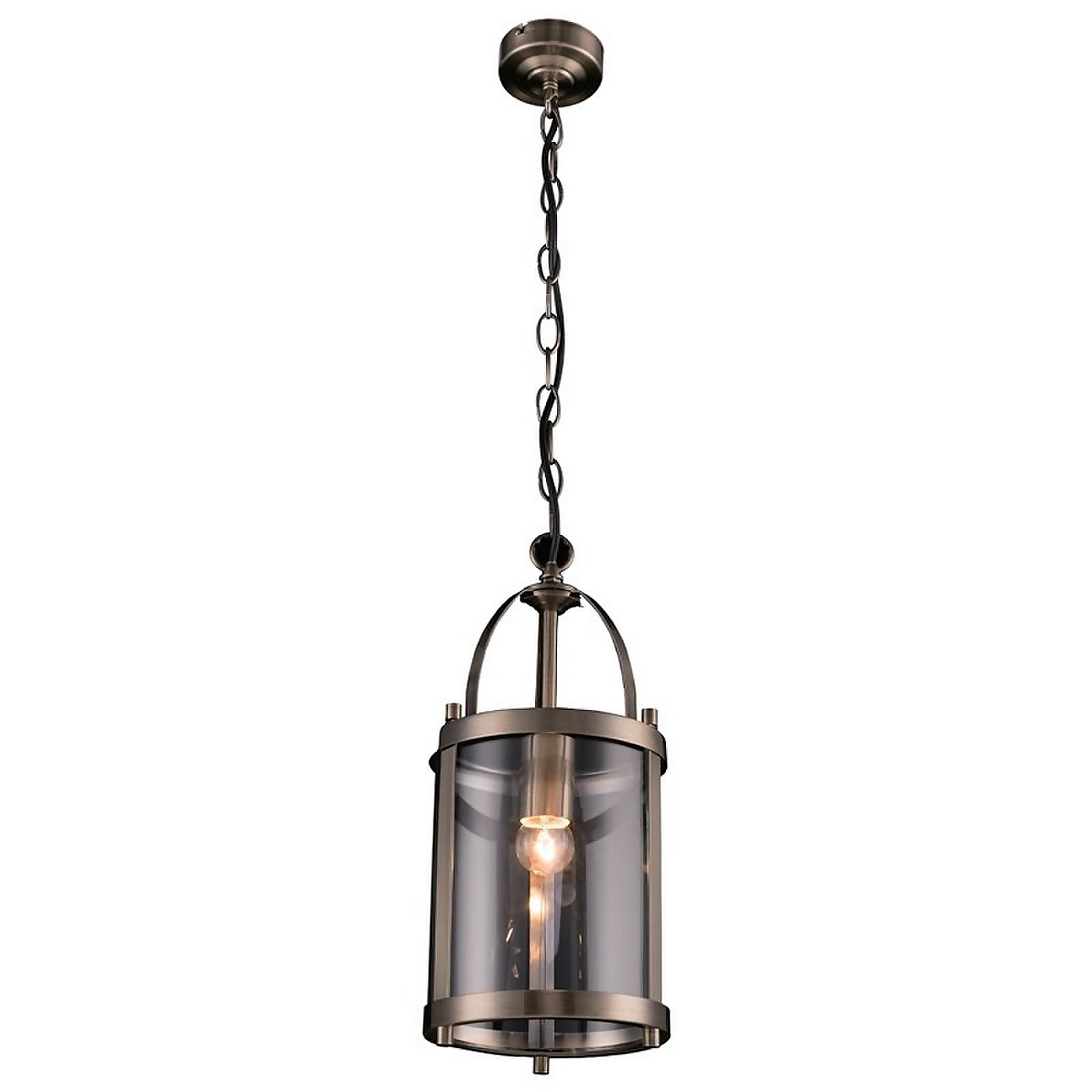 Lara Lantern Antique Brass Ceiling Light