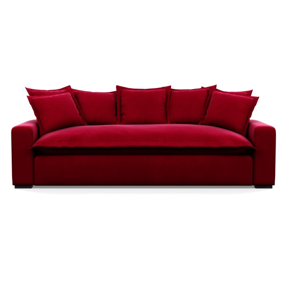 Heal's Brompton 4 Seater Sofa Varese Velvet Mulberry Black Feet