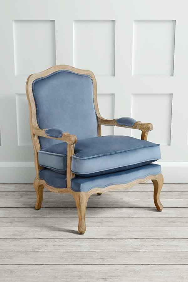 Le Brun - French Oak Wedgewood Occasional Armchair