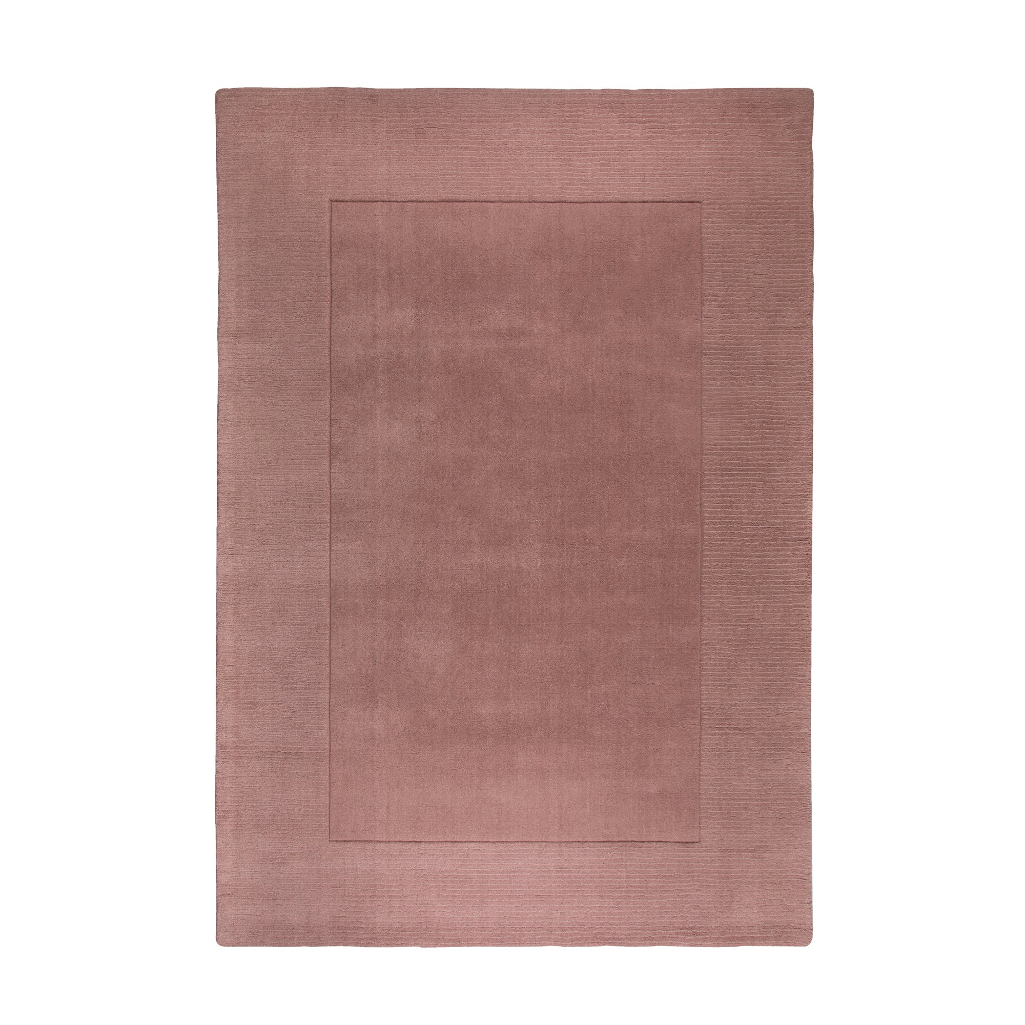 Boston Wool Border Rug Pink