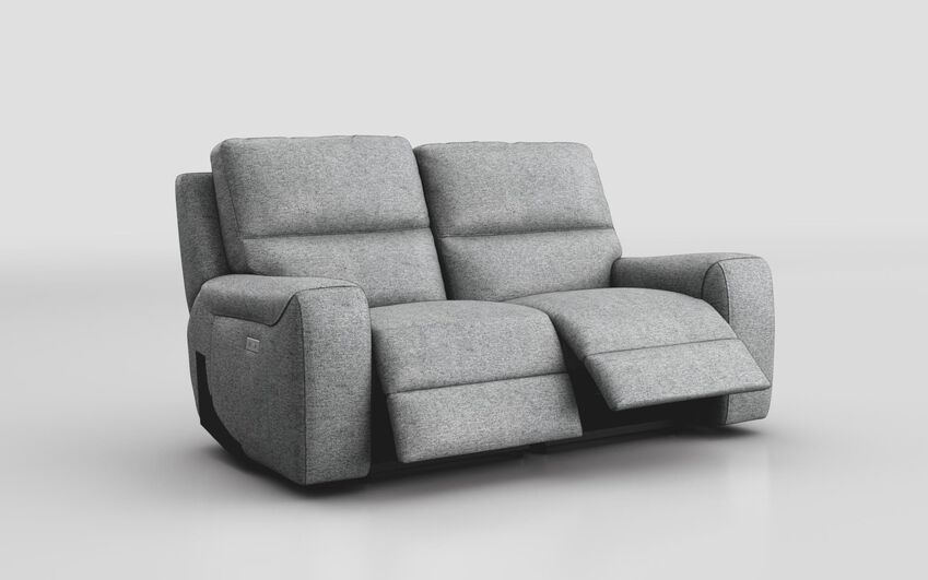 Blue Fabric Lugo 2 Seater Power Recliner