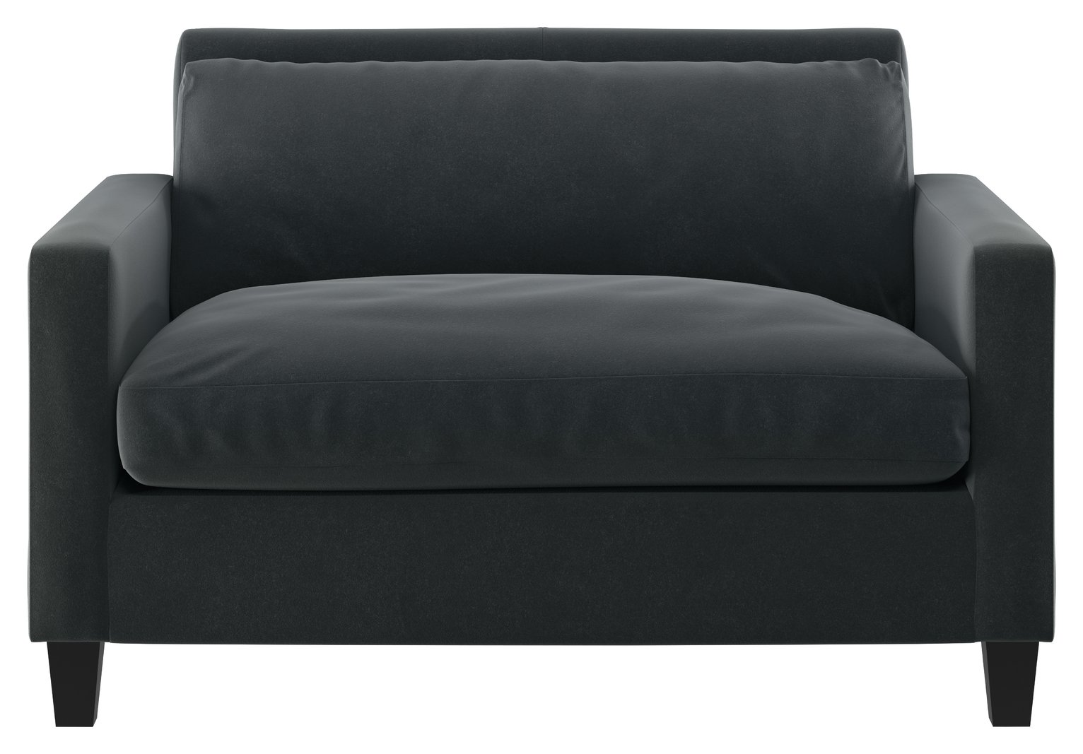 Habitat Chester Velvet Cuddle Chair - Dark Grey